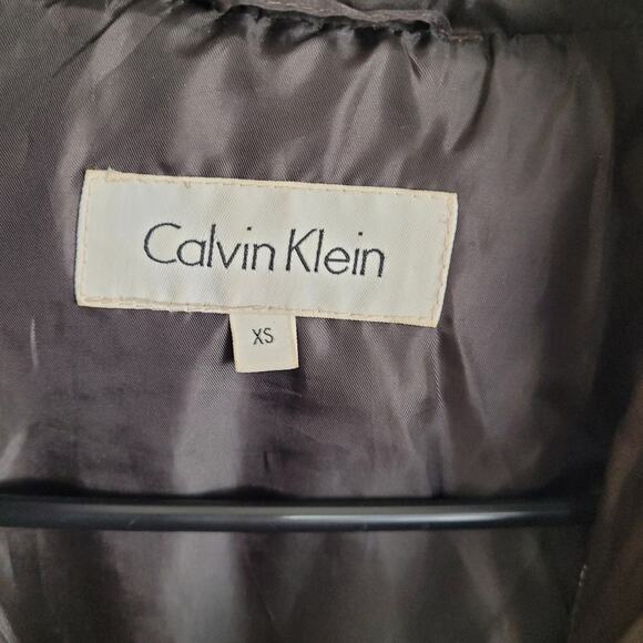 Calvin Klein black duck down filled puffer coat Size XS Ski Cabincore Comfycore - Picture 3 of 12